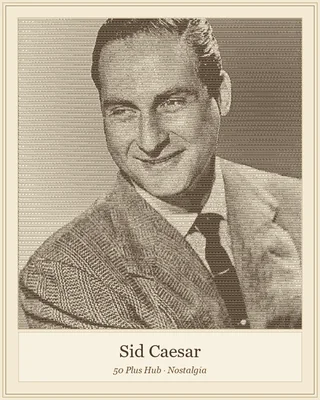 Engraved portrait of Sid Caesar