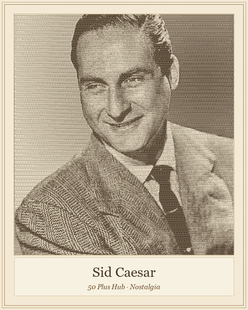 Engraved portrait of Sid Caesar